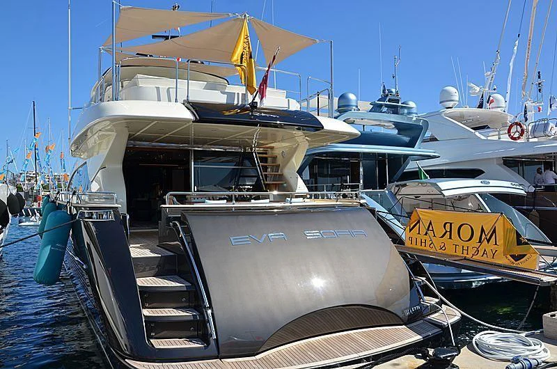 a boat docked at a pier aboard RUFF ONE II Yacht for Sale