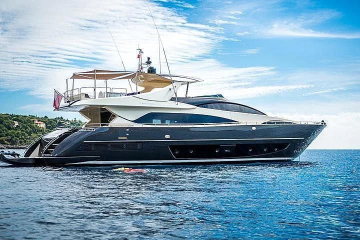 a boat on the water aboard RUFF ONE II Yacht for Sale