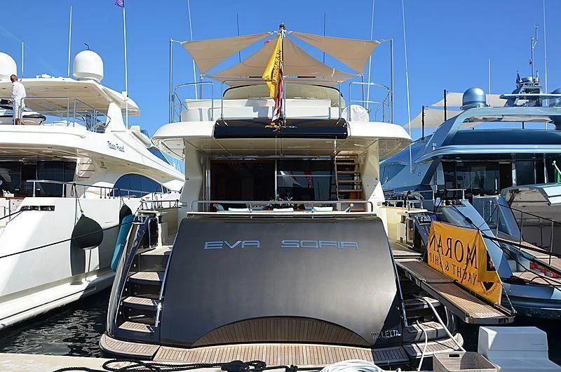 a boat is parked on the shore aboard RUFF ONE II Yacht for Sale