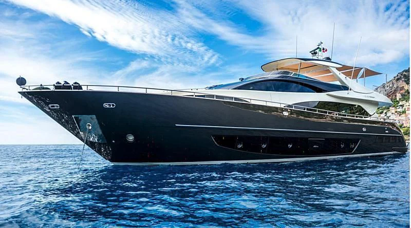 a large ship in the water aboard RUFF ONE II Yacht for Sale