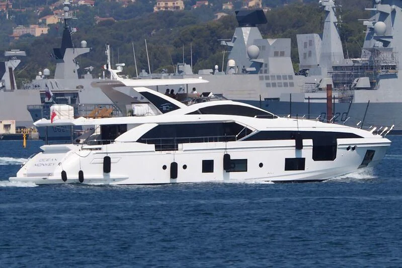 a white yacht in the water aboard AZIMUT GRANDE 27/52 Yacht for Sale
