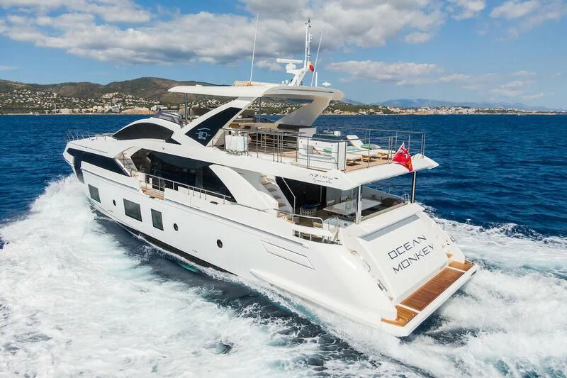 a boat on the water aboard AZIMUT GRANDE 27/52 Yacht for Sale