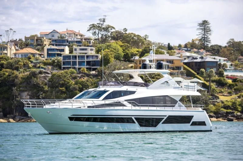 a yacht on the water aboard LONGREEF 90/01 SX Yacht for Sale