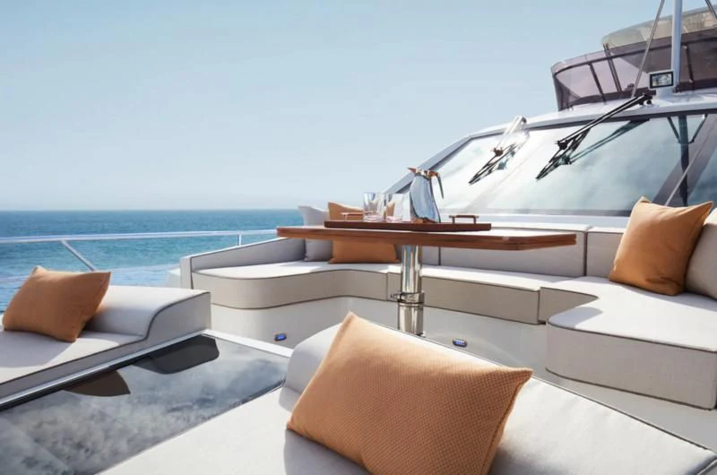 a boat on a deck aboard LONGREEF 90/01 SX Yacht for Sale