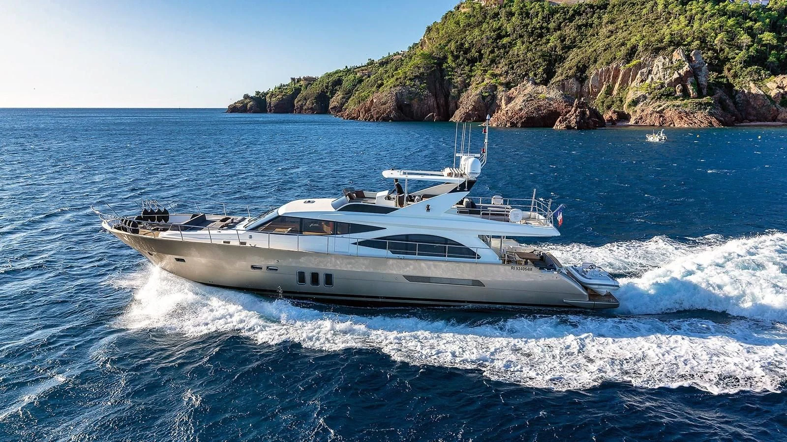 a boat on the water aboard ARMONEE Yacht for Sale