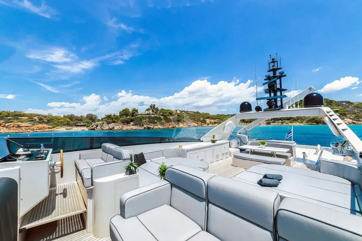 a boat on the water aboard THEION Yacht for Sale