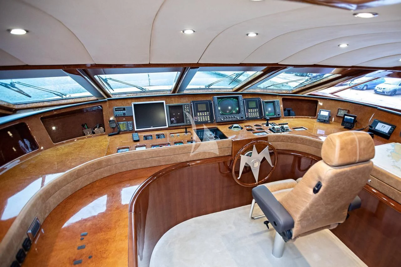 inside of a vehicle aboard THEION Yacht for Sale
