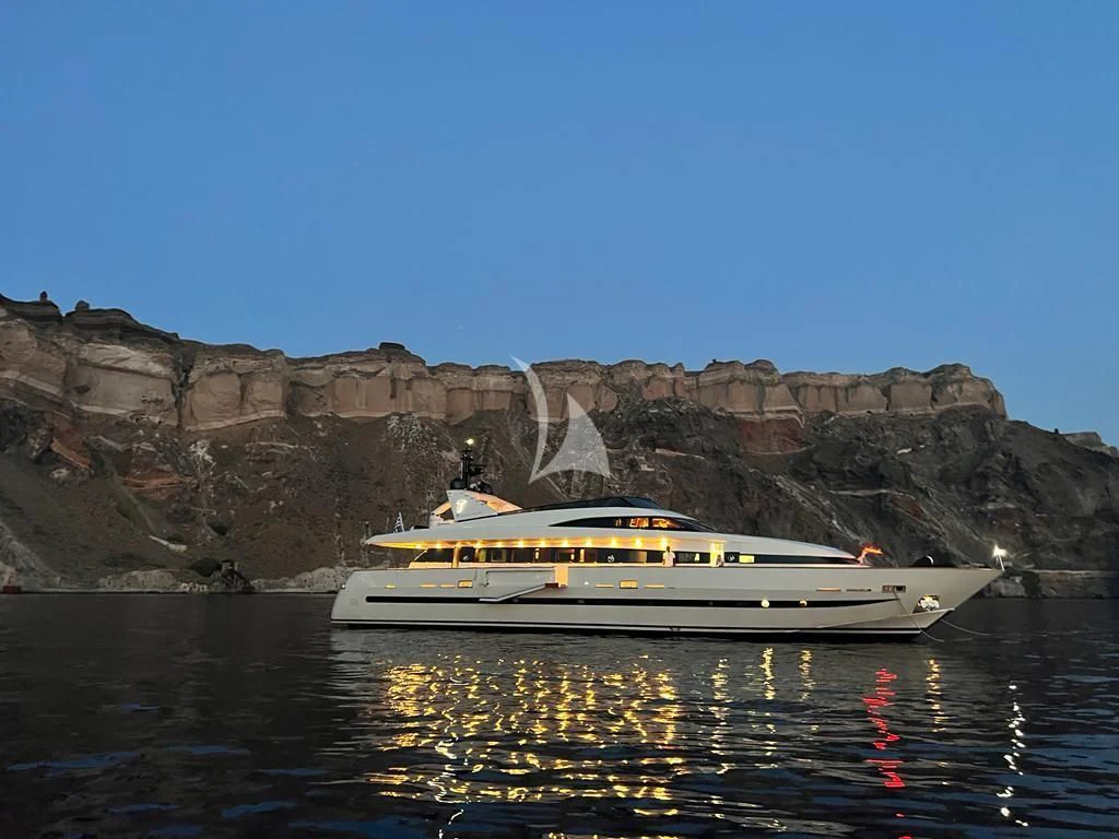 a boat on the water aboard THEION Yacht for Sale