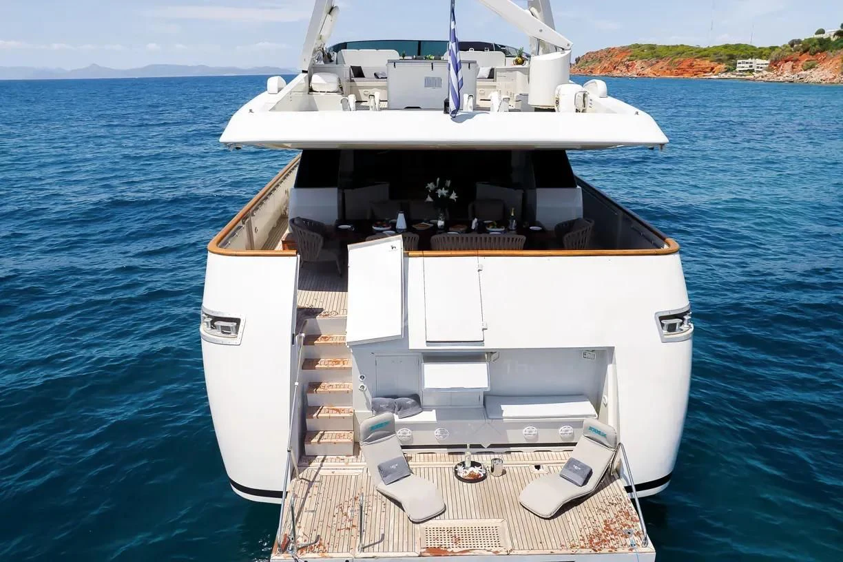 a boat on the water aboard THEION Yacht for Sale