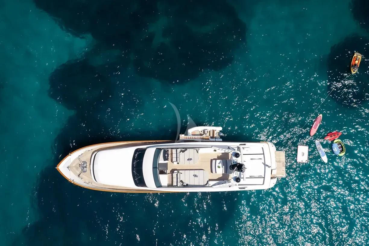 a space ship in outer space aboard THEION Yacht for Sale