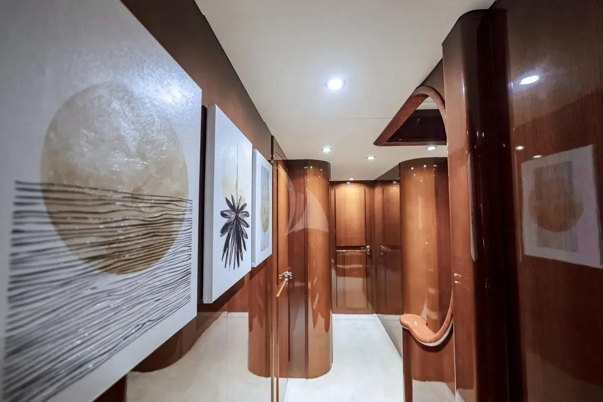 a museum with art aboard THEION Yacht for Sale