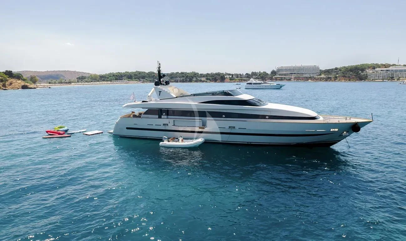 a boat in the water aboard THEION Yacht for Sale