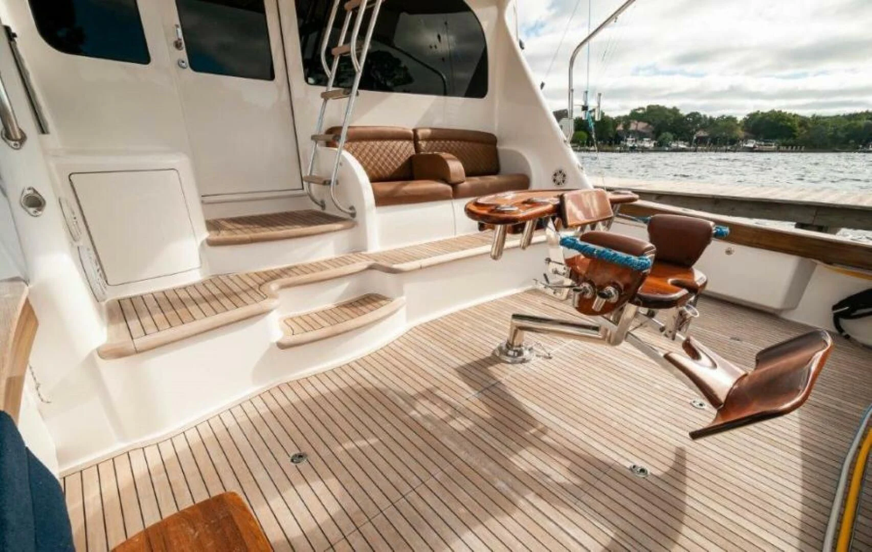 a boat on the water aboard POUR INTENTIONS Yacht for Sale