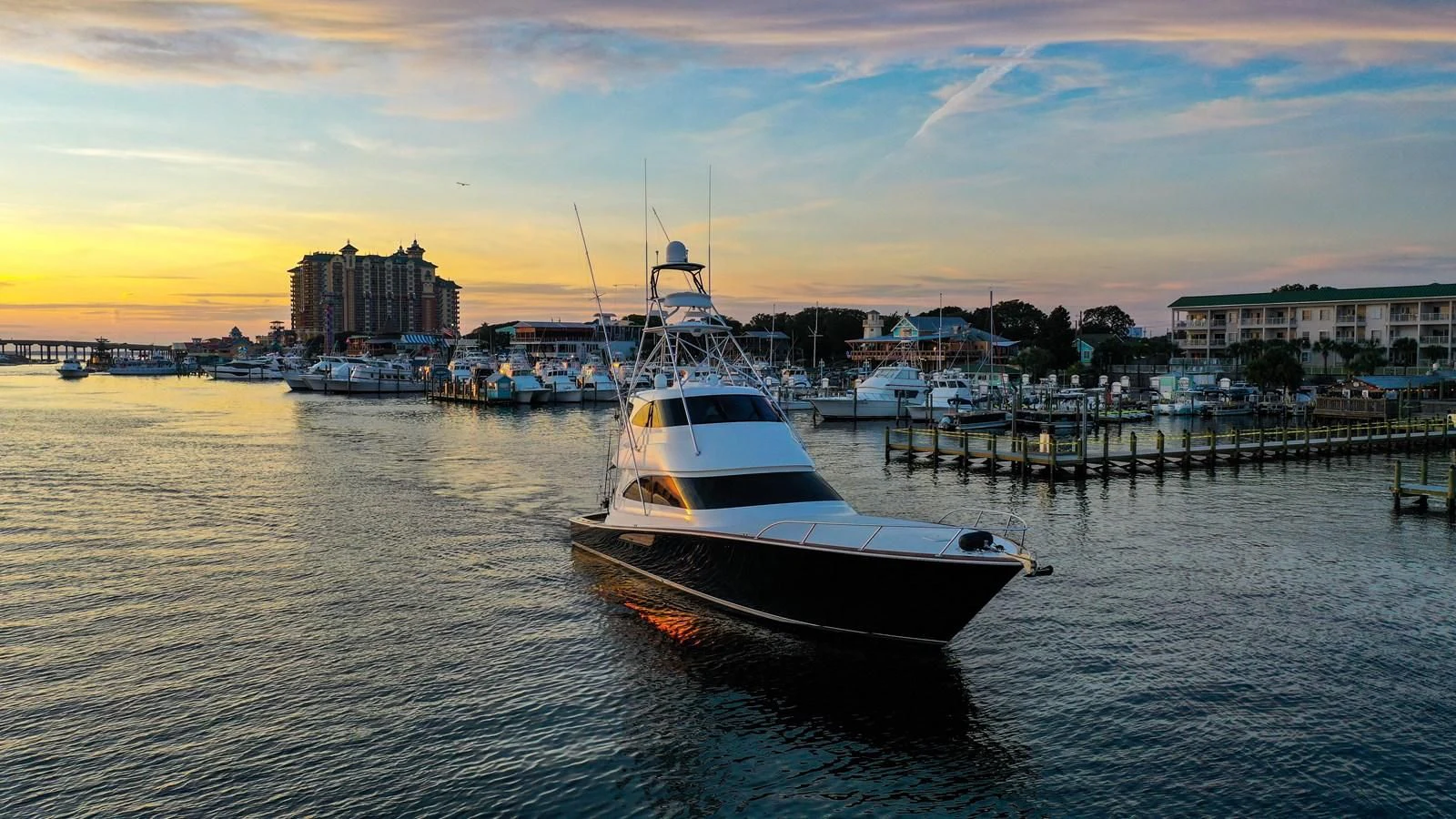 a boat in the water aboard POUR INTENTIONS Yacht for Sale