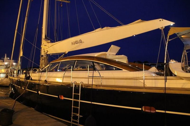 a boat docked at a pier aboard STALLA DE MUR Yacht for Sale