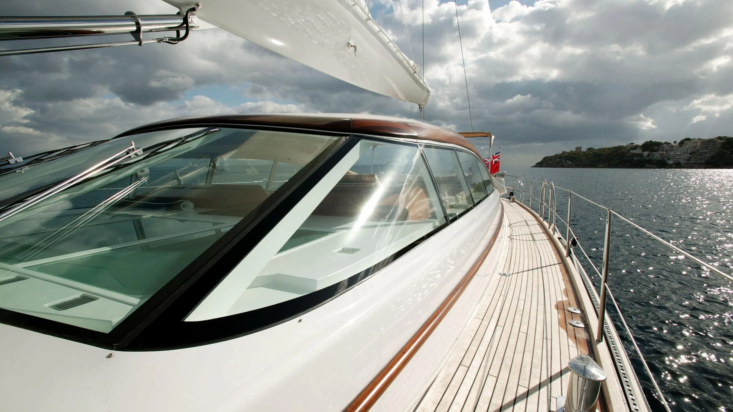 a car driving on a bridge aboard STALLA DE MUR Yacht for Sale