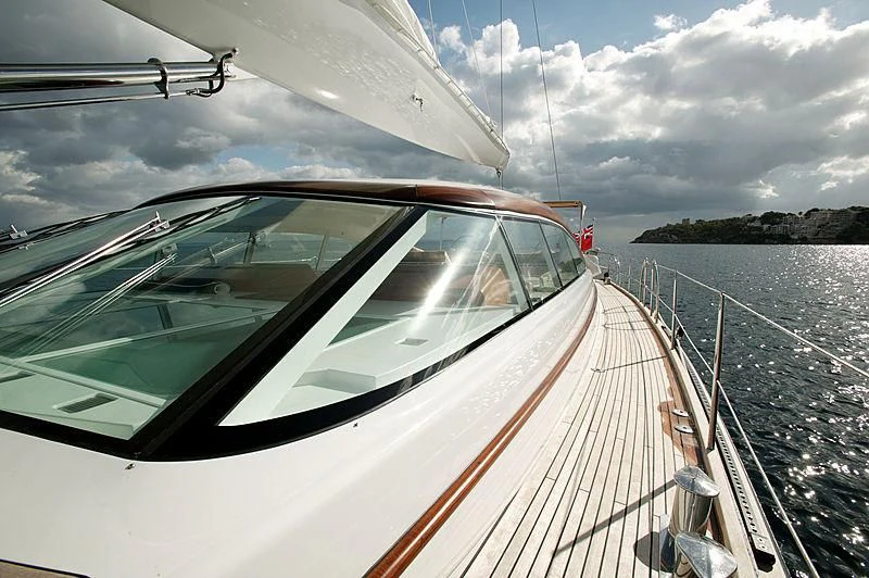 a car driving on a bridge aboard STALLA DE MUR Yacht for Sale