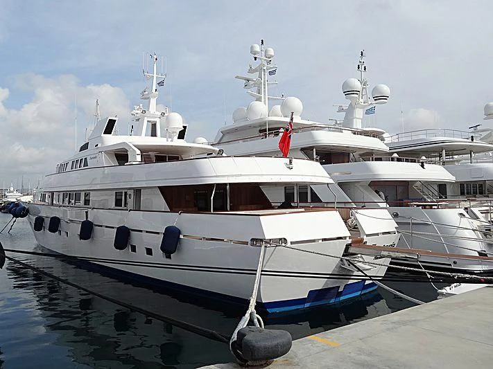 a couple of boats docked aboard FANTASIA Yacht for Sale