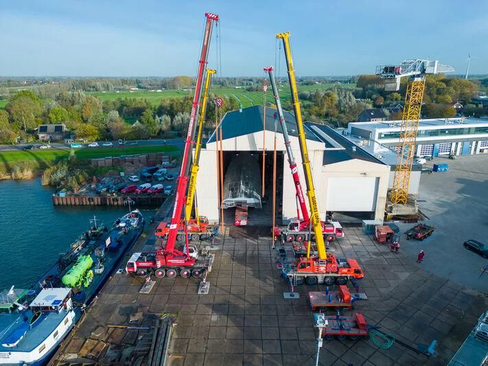 a large sailboat docked at a port aboard JFA 50M ALUMINIUM EXPLORER Yacht for Sale