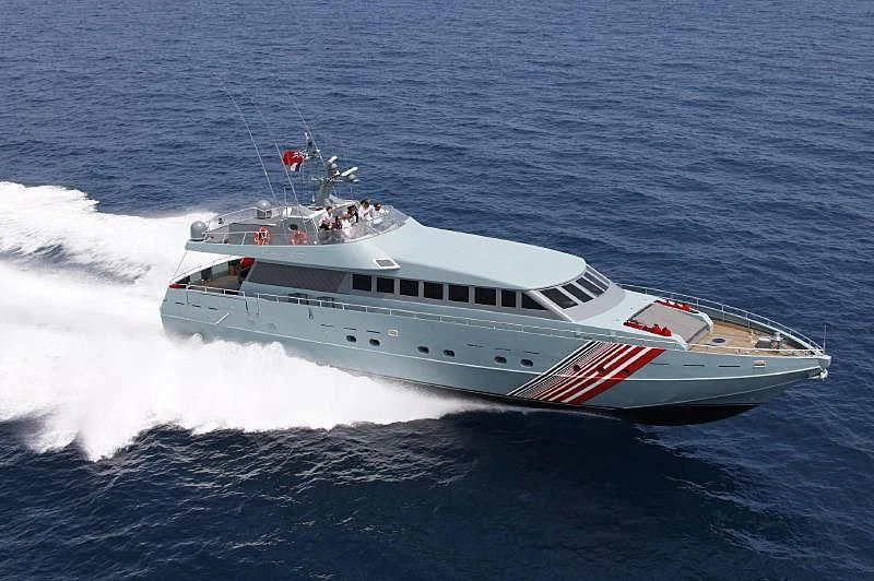 a ship in the water aboard CHATO Yacht for Sale