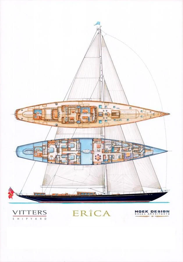 a boat with a large ship on it aboard HERMETICA Yacht for Sale