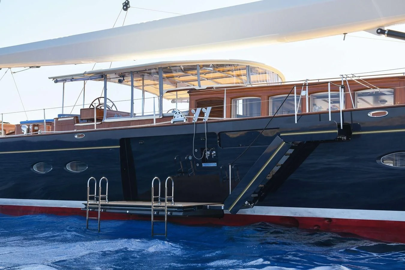 a boat on the water aboard HERMETICA Yacht for Sale