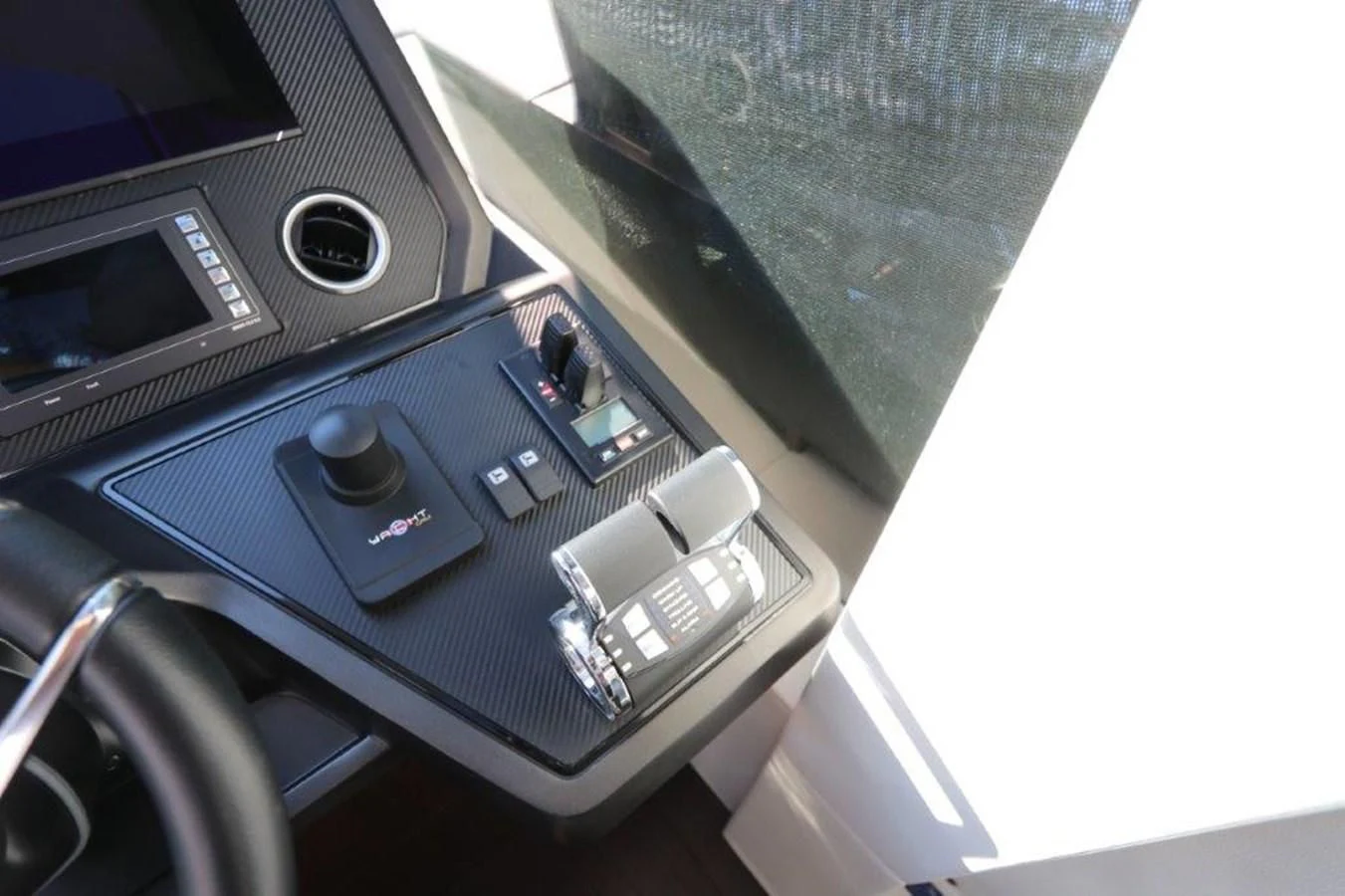 the inside of a car aboard HIDE OUT Yacht for Sale