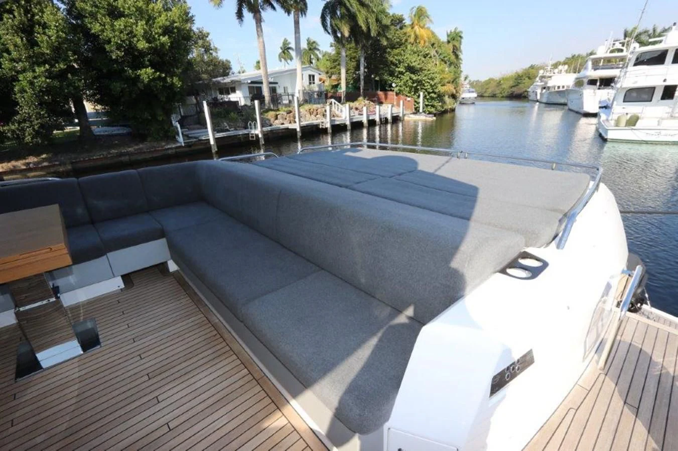 a large swimming pool aboard HIDE OUT Yacht for Sale