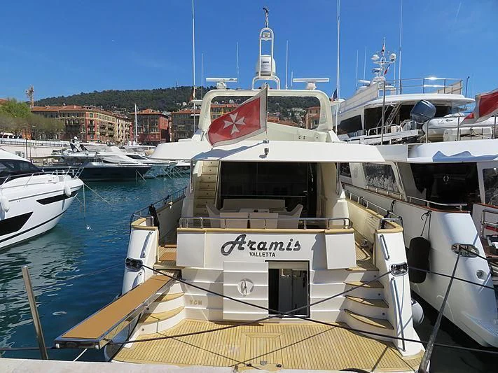 a boat in the water aboard ARAMIS ONE Yacht for Sale