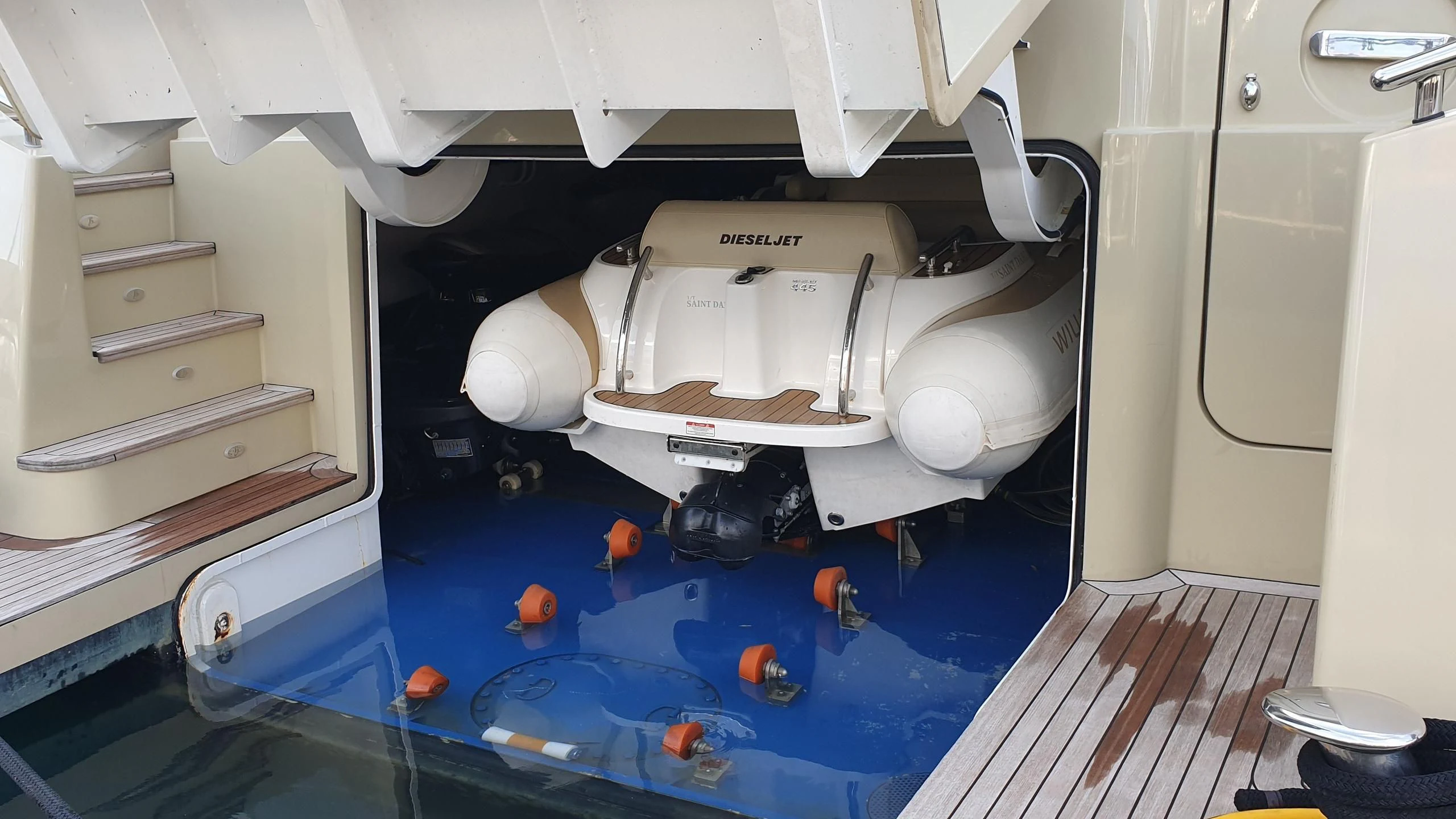 a machine in a room aboard O Yacht for Sale