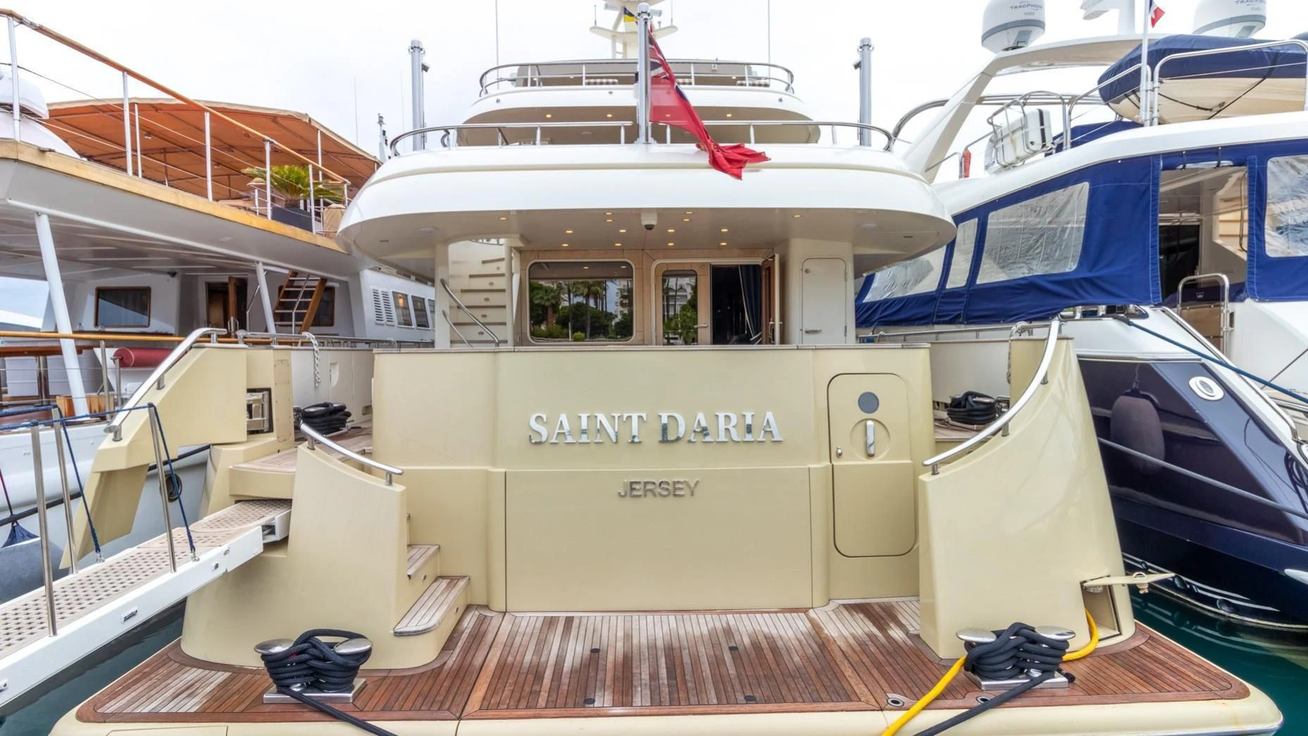 a boat on a deck aboard O Yacht for Sale