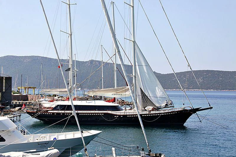 a boat on the water aboard INFINITY Yacht for Sale