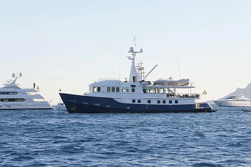 a large boat in the water aboard ALTER EGO Yacht for Sale