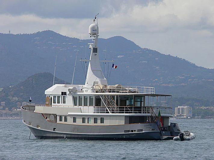 a large boat in the water aboard ALTER EGO Yacht for Sale