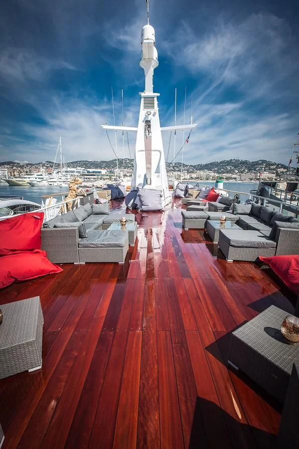 a rocket on a launch pad aboard ALTER EGO Yacht for Sale