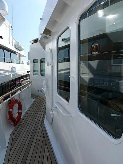 a train is parked in a station aboard ALTER EGO Yacht for Sale