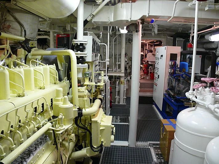 a factory with machinery aboard ALTER EGO Yacht for Sale