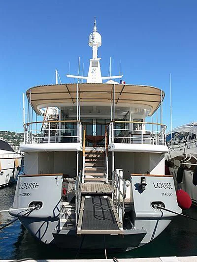 a large boat with a tower aboard ALTER EGO Yacht for Sale