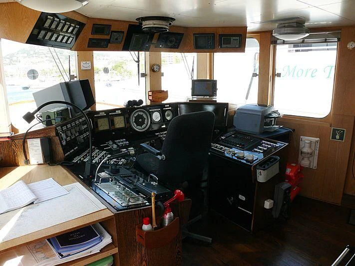 a room with computers and printer aboard ALTER EGO Yacht for Sale