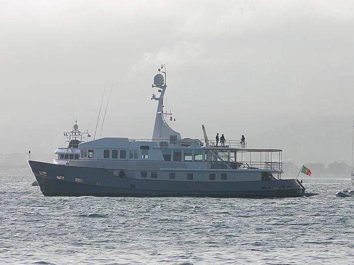 a large boat in the water aboard ALTER EGO Yacht for Sale