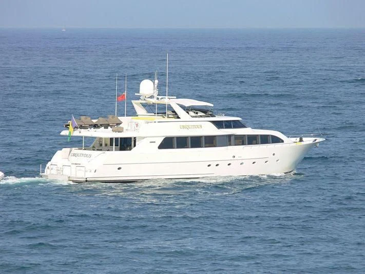 a white boat in the water aboard THE JOB Yacht for Sale