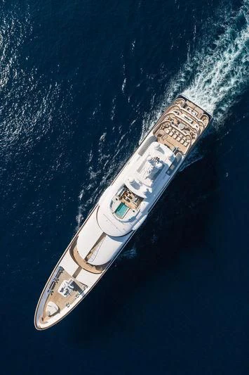 a space shuttle in the air aboard AQUILA Yacht for Sale