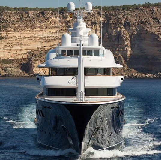 a boat in the water aboard AQUILA Yacht for Sale