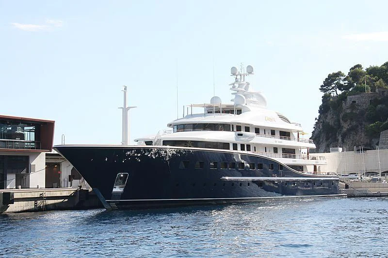 a large white boat aboard AQUILA Yacht for Sale