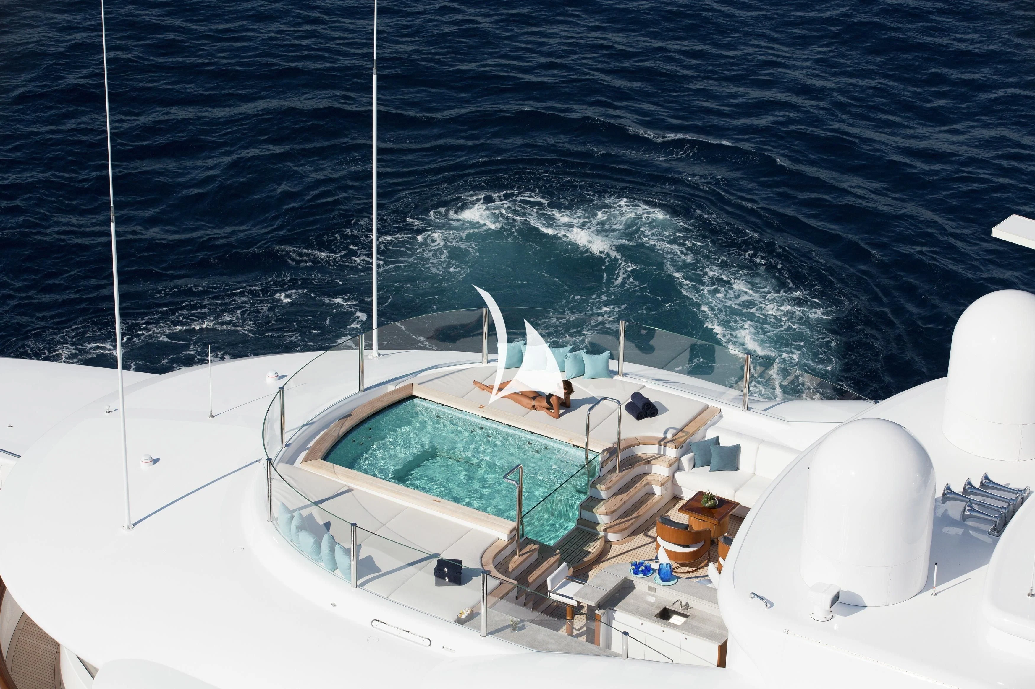 a boat on the water aboard AQUILA Yacht for Sale