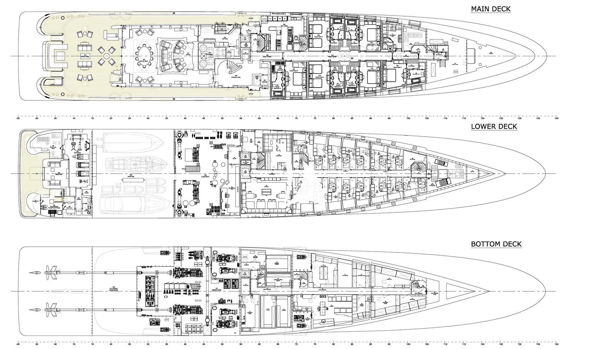 diagram aboard AQUILA Yacht for Sale