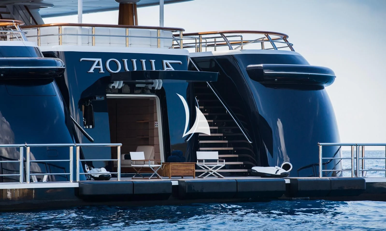 a boat on the water aboard AQUILA Yacht for Sale