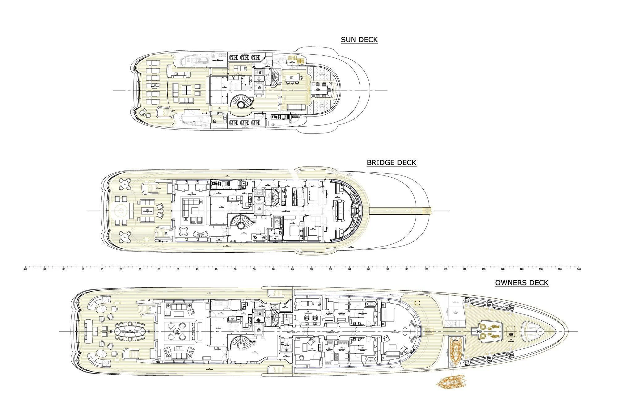 diagram aboard AQUILA Yacht for Sale