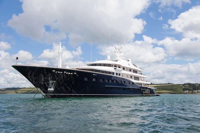 a boat in the water aboard AQUILA Yacht for Sale
