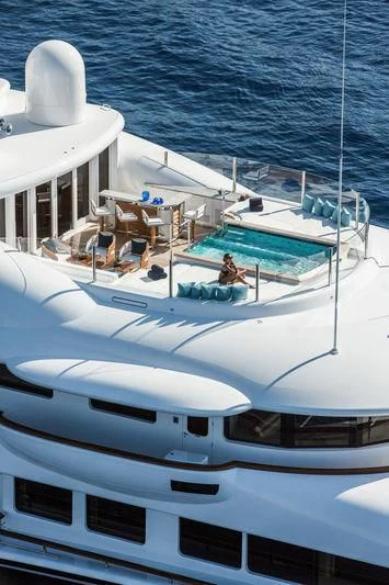 a boat with people on it aboard AQUILA Yacht for Sale
